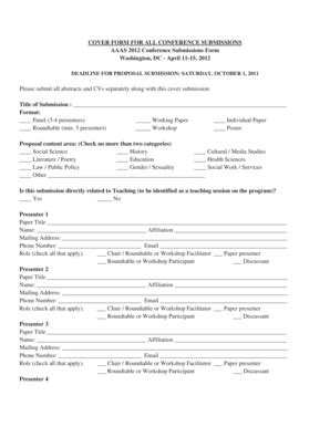 Fillable Online 2012 AAAS Submission form.pdf - Yimg Fax Email Print ...