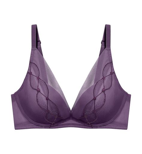 Style Seduction Non Wired Push Up Deep V Bra in Blackcurrant Juice ...