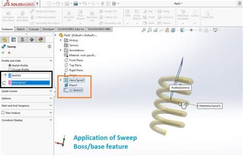 Making a Spring SolidWorks 2021 的图像结果