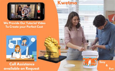 Kwetmo Hand Casting Kit for Couples, molding Powder, 3D, Best Gift for ...