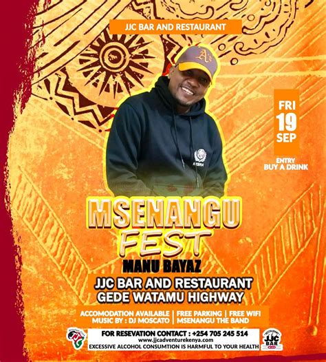 Friday 19th September 2025 Bango Night with Manu Bayaz and Msenangu ...