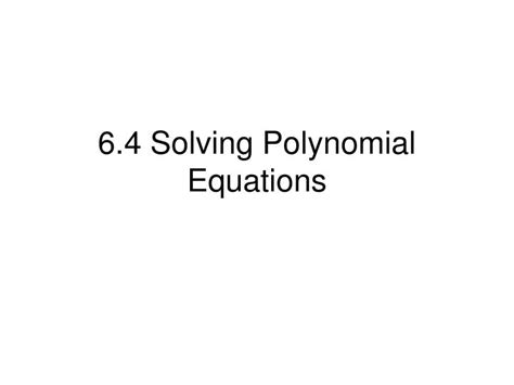 Solving Simple Polynomial Equations 的图像结果