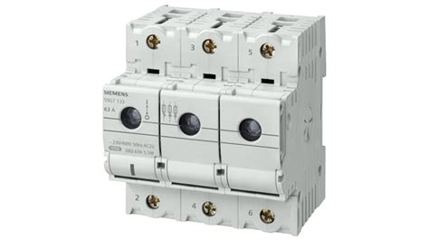 5SG7133 Siemens | Siemens 63A Bottle Fuse Holder, 3P, 400V ac | 190 ...