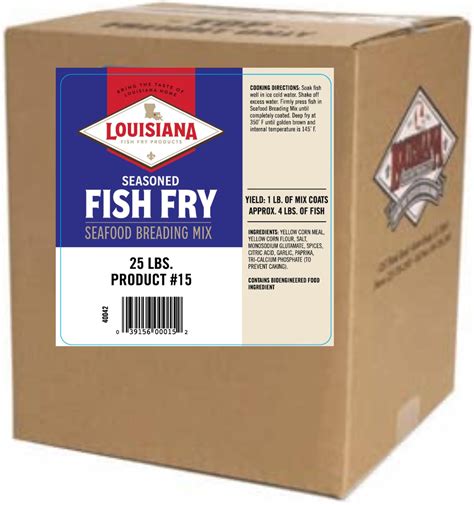 Amazon.com : Louisiana Fish Fry Seasoned Fish Fry 25lb Bulk, Food ...