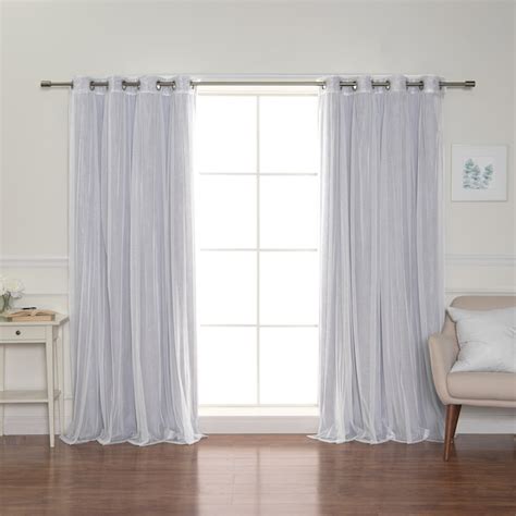 Best Home Fashion 96-in Blue Blackout Standard Lined Grommet Curtain ...