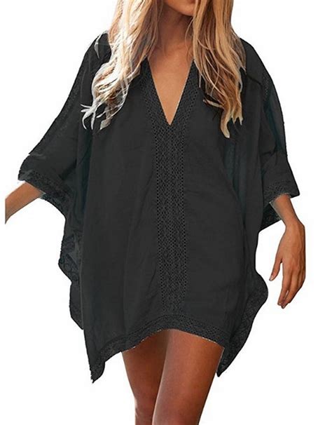 Shermie Plus Size Swim Cover Ups for Women, Deep V-Neck, Oversized ...