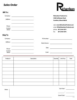18 Printable Sales Order Template Forms - Fillable Samples in PDF, Word ...