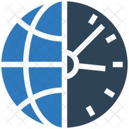 World Clock Icon - Download in Glyph Style