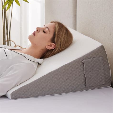 Amazon.com: Ruqmuis Wedge Pillow for Sleeping, 12" Bed Wedge Pillow for ...
