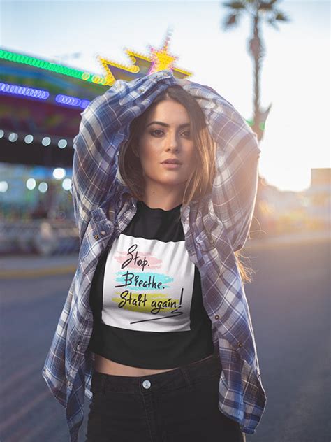 Start Again- Black Yoga Crop Top – GeekOTee
