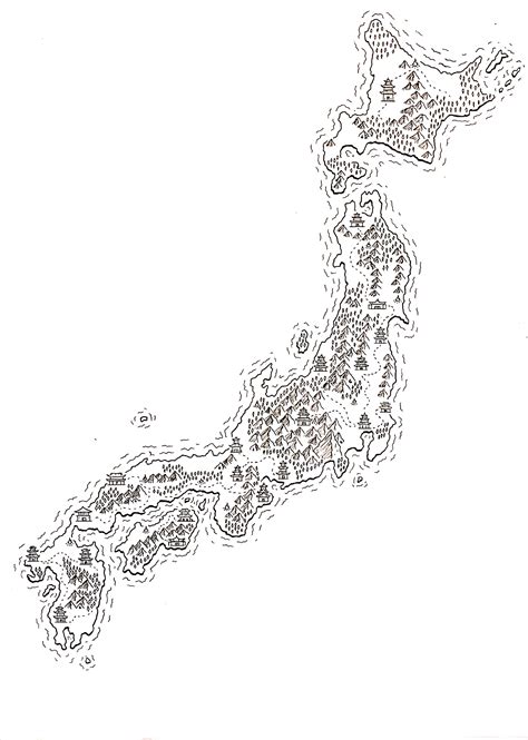 A map I have drawn of Japan during the Sengoku Period :) every castle represents a clan of that ... - map of japan during sengoku period