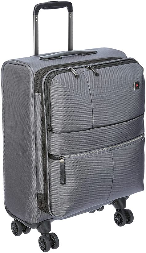 Echolac Relaxation Medium Grey Soft-Sided Cabin Suitcase Trolley 56cm ...