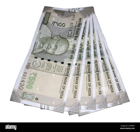 Indian 500 Rupees notes on a white background Stock Photo - Alamy
