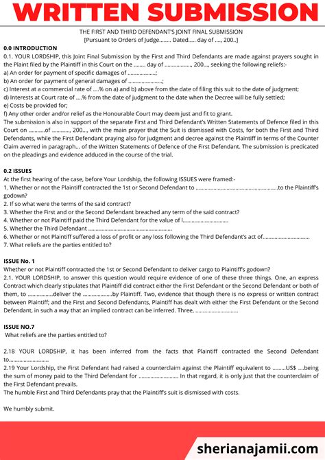 Written Submission To Court (guide + Free Sample) | Sheria Na Jamii
