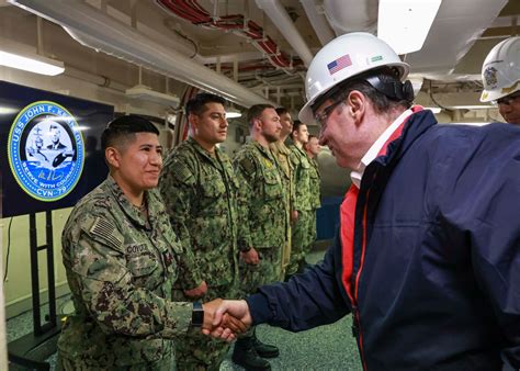 Secretary of the Navy John Phelan Visits PCU John F. Kennedy (CVN 79 ...