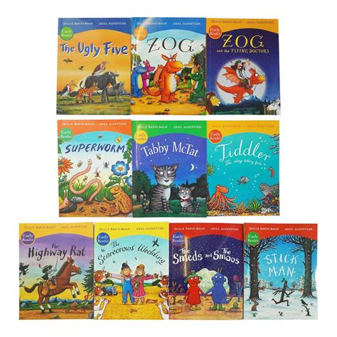 Julia Donaldson Early Readers 10 Books Collection Set (Tiddler, Stick ...