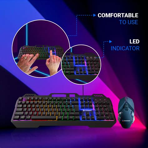 Consistent Black Panther Gaming Combo Wired & Mac Support Mouse & Keyb ...