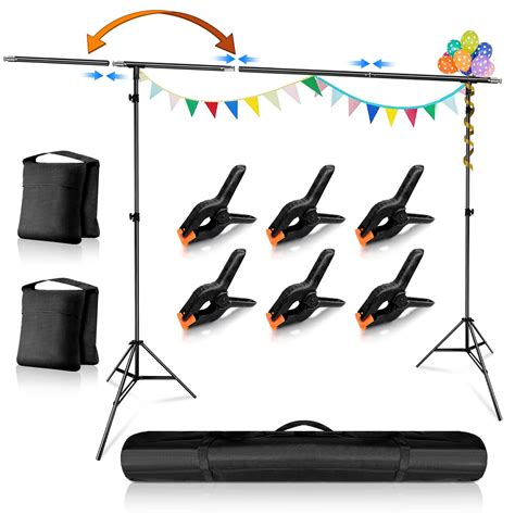 Buy Upgraded Photo Backdrop Stand Kit, iFongsh 2 in 1 Backdrop Stand ...