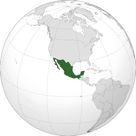 Location of the Mexico in the World Map