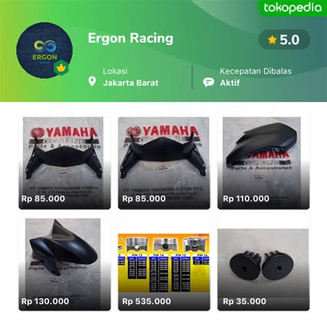 Toko Ergon Racing Online - Produk Lengkap & Harga Terbaik | Tokopedia