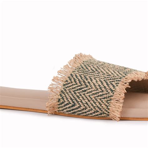 Jute Chevron Slides – NOOSH