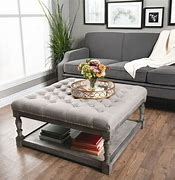 Image result for Oversized Ottoman as a Coffee Table
