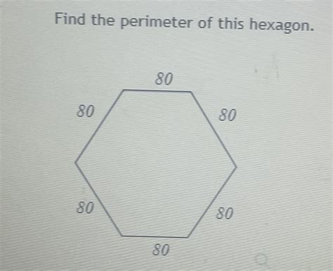 Solved Find the perimeter of this hexagon. | Chegg.com