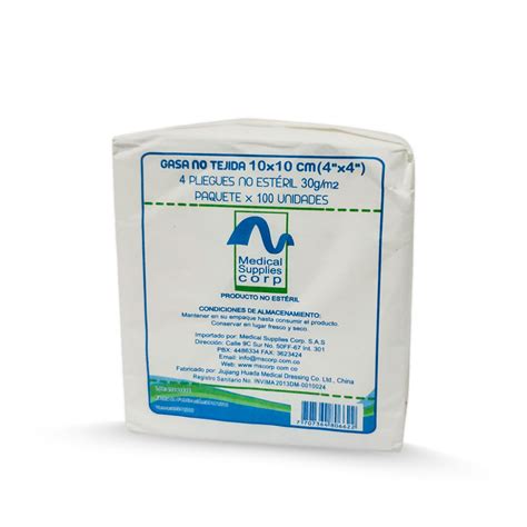 GASA NO TEJIDA 10X10 TACO X100 MEDICAL - Corazón Médico