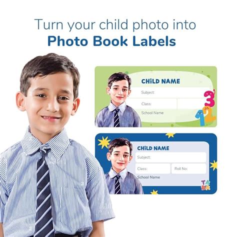TADA Personalized Labels with Cartoonish Photo | Custom Art for Kids ...