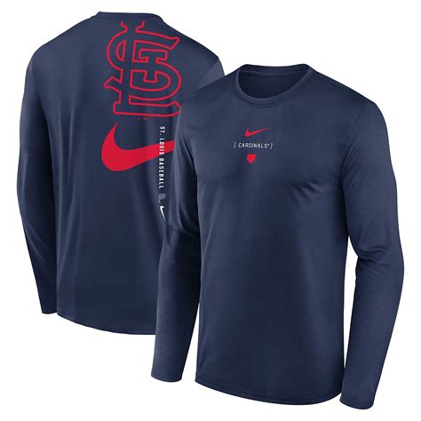 Nike St Louis Cardinals Large Swoosh Back Legend Performance T-Shirt ...