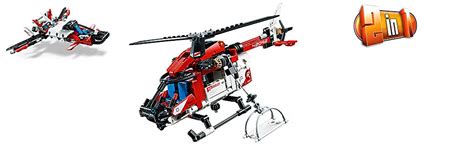 LEGO TECHNIC Rescue Helicopter Building Blocks for Kids (325 Pcs) 42092 ...