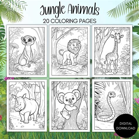 Jungle Coloring Pages For Kids