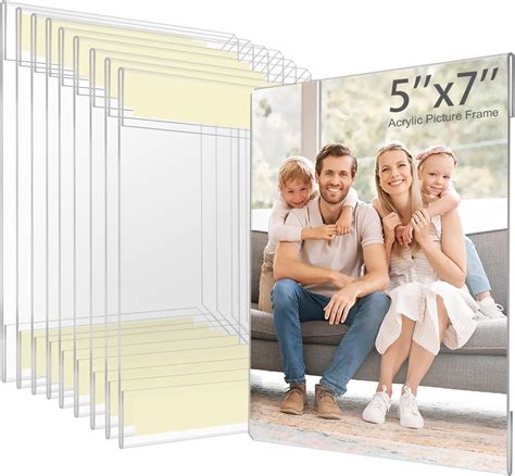 Amazon.com - DZZ 5x7 Acrylic Photo Frame, Clear Photo Frame Display 5x7 ...