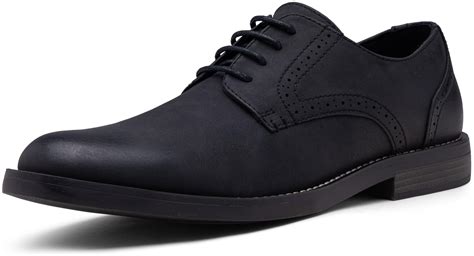 Jousen Mens Dress Shoes Suede Plain Toe Business Casual Oxford Shoes ...