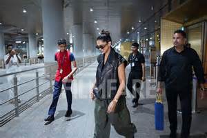 Photos: Deepika Padukone Opts for a Sleeveless Leather Jacket As She ...