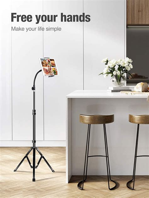 elitehood Metal iPad Tripod Stand & Adjustable 72’’ Gooseneck Tablet ...