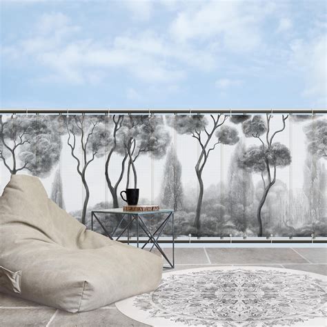 Brise vue brise vent balcon appartement jardin noir H.1,3 x L.6 M avec ...