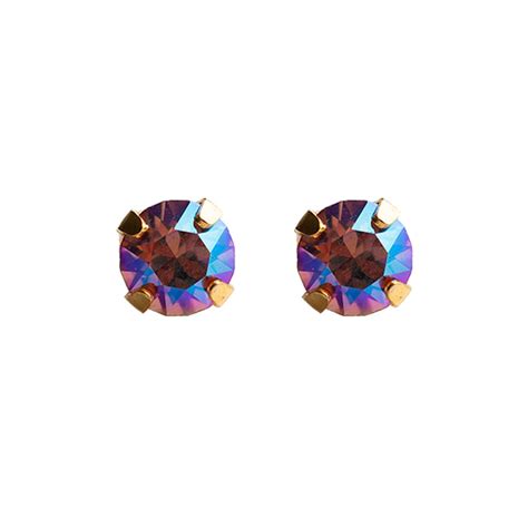 3MM light Rose 24K Pure Gold Plated Piercing Ear Stud – E-Beautify Asia