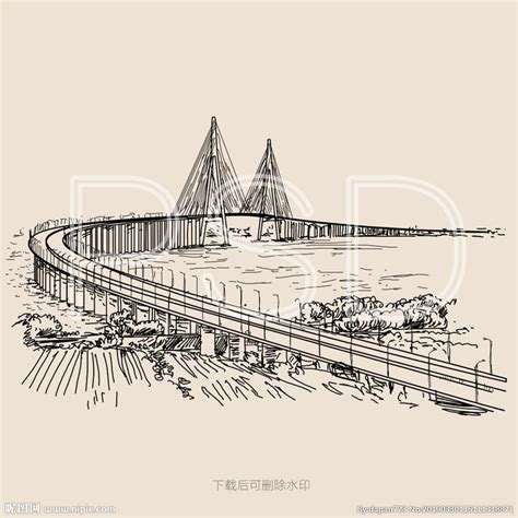 苏通长江大桥设计图__绘画书法_文化艺术_设计图库_昵图网nipic.com
