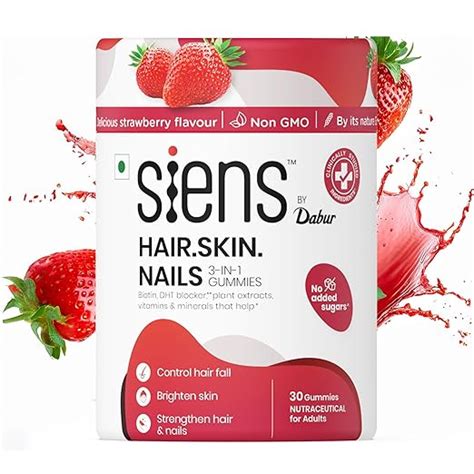 Buy Siens By Dabur Hair, Skin & Nails (3 in 1 Gummies) - 30 pieces ...