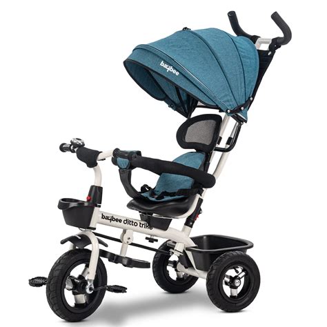 Baybee 3 in 1 Ditto Baby Tricycle for Kids with Rubber Wheels, Canopy ...