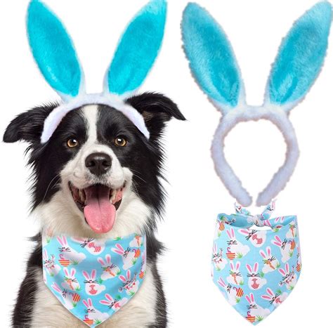 Amazon.com : SUMERSHA 3Pcs Easter Dog Bunny Costume Set Pet Plush ...
