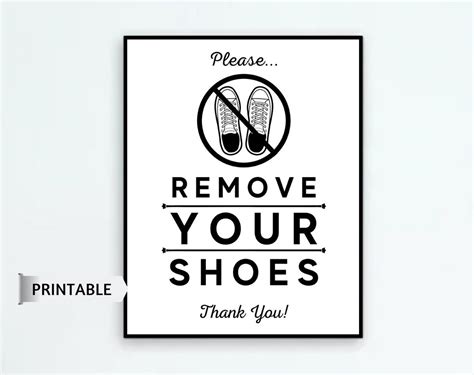 Please Remove Your Shoes Sign PRINTABLE Remove Your Shoes - Etsy India