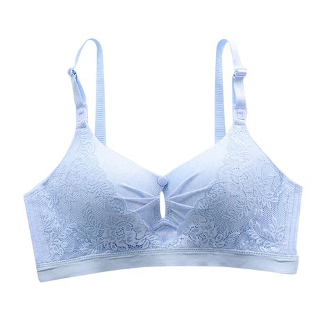 OVINYER Women's Bra Double Button Breastfeeding Gather Anti Sagging ...