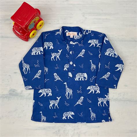 Pajama set for New Born - Blue Safari – JoeyCare