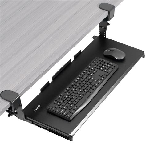 Vivolarge Height Adjustable Under Desk Keyboard Tray C Clamp Mount ...