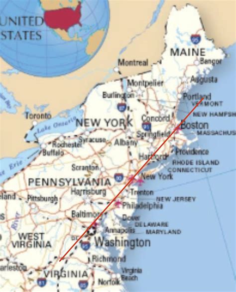 East Coast Map With Cities