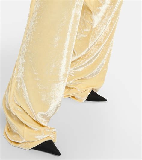 Balenciaga Wide-leg velvet pants Balenciaga