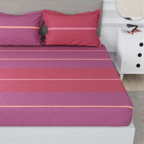 Buy NAUTICA Hampton Cotton 210TC Striped 3Pcs King Bedsheet Set from ...