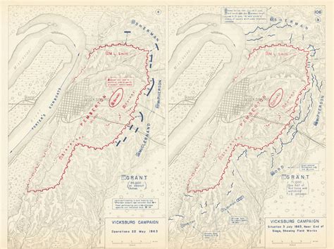 American Civil War. 22 May-3 July 1863 Siege of Vicksburg 1959 old ...